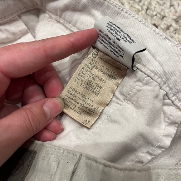 AG Adriano Goldschmied The Caden Tailored Trouser Sz 27 Tan Khaki Career Casual - Picture 5 of 6